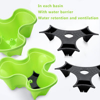 Vente en gros de jardinières carrées empilables écologiques pour jardin, extérieur, fraises, herbes, légumes, en plastique, pour la maison, en forme de tour