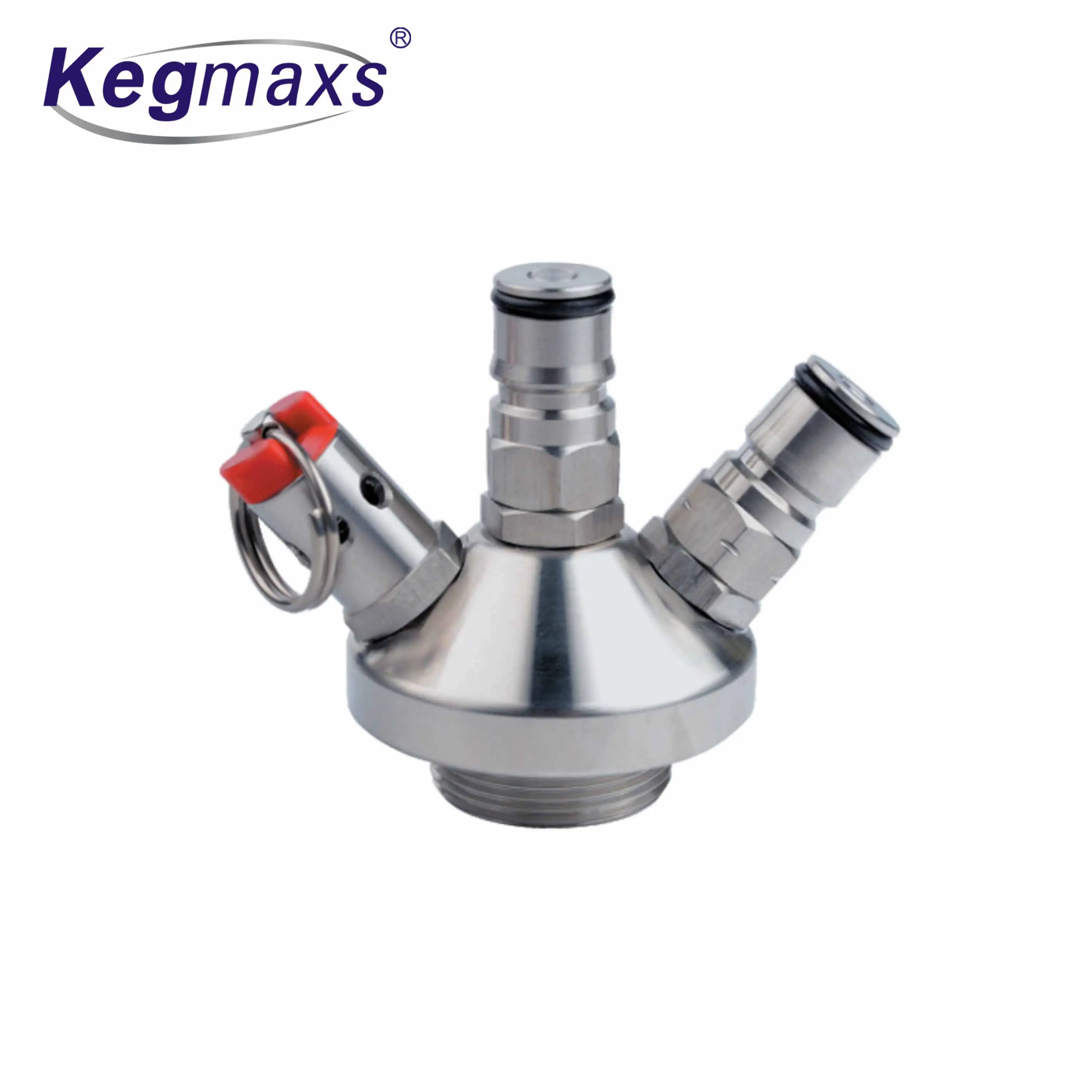 Kegmaxs Dispenser Keg Bir Mini, Keran dengan Kunci Bola Konektor untuk 2L 5L 10L Growler untuk Homebrew Corny Keg Ball Lock Keg