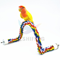 Perroquet corde perche coton corde oiseau perchoir escalade support barre oiseau élastique jouet perroquet mâcher jouets oiseau perchoir corde élastique