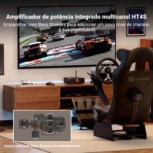 Amplificateur audio domestique Fosi Audio HT4S 4.1, amplificateur de haut-parleur extérieur, mini amplificateur de bureau 4 canaux, amplificateur de basses pour haut-parleur - Product Image 3