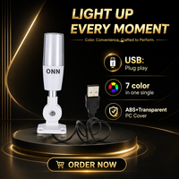 ONN M4T USB Weißer PC-Diffusor mit Summer 5V DC Eingangssignal Signalturm-Leuchte für Benutzerdefiniertes Logo und Funktion