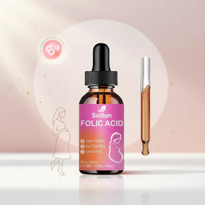 Suplemento Líquido de Ácido Fólico Solilan OEM, Gotas de Ácido Fólico Líquido para la Salud de la Mujer, Apoyo a la Embarazo y Aumento de Energía - Product Image 1