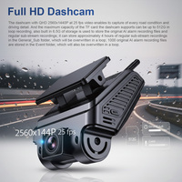 Caméra de tableau de bord ADAS, caméra de sécurité pour voiture, 4G, DMS, BSD, caméra IA, 3 canaux, vidéo en direct à distance, GPS, 2K, 1080P, vidéo d'événement, alarme SOS