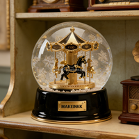 Boule d'eau en résine peinte écologique, décoration de Noël, cadeau personnalisé, souvenir de luxe, construction de globe à neige d'eau de Noël