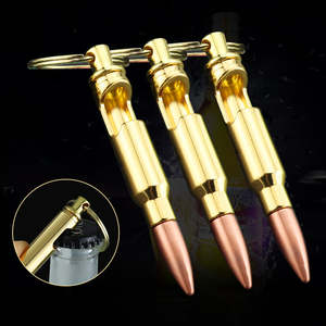 Llavero abrebotellas de Metal chapado en oro, Logo personalizado, <span class=keywords><strong>Bullet</strong></span>, autodefensa, promoción al por mayor - Product Image 5