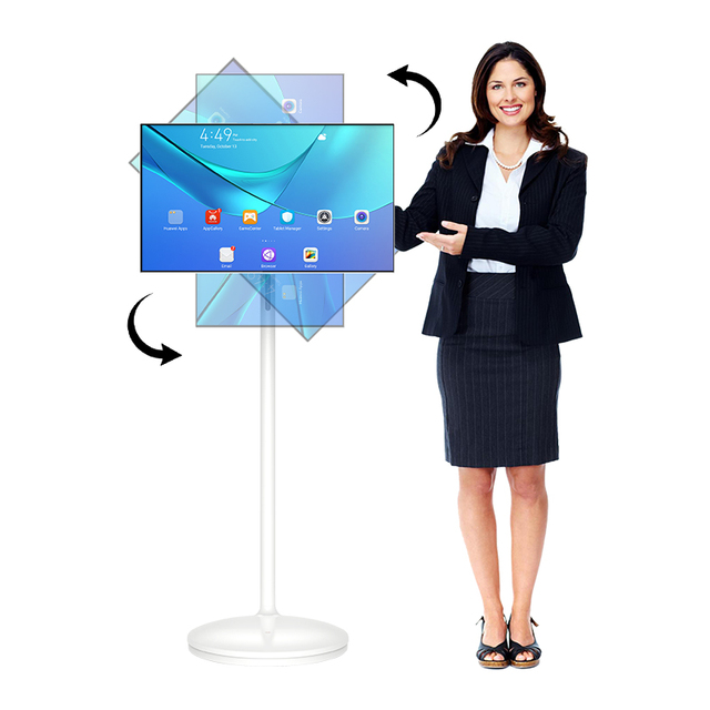 27 Inch Smart TV with Wheels Mobile Full Color Touch Screen Android System Tablet Computer IPS Capacitive Touch Screen Smart TV