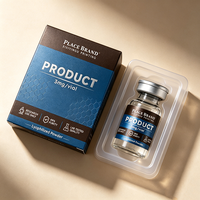 Étiquettes autocollantes en vinyle texturé argenté de luxe, imperméables, avec code-barres, résistantes aux UV inversés, personnalisées pour flacons de peptides, assorties aux boîtes 3ml/10ml/30ml