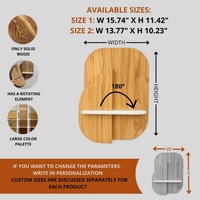 Étagère murale rotative flottante pour livres, décorations et petits espaces, boîte de rangement décorative pour livres, support de lecture