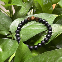 Bracelet artisanal en perles de pierre de lave œil de tigre naturel pour hommes, 8 mm, diffuseur volcanique, énergie de guérison, perles de yoga, bijoux, cadeau