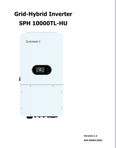 อินเวอร์เตอร์พลังงานแสงอาทิตย์แบบไฮบริด Growatt <span class=keywords><strong>SPH</strong></span>/SPM8000-10000TL-HU จากโรงงานโดยตรง 10kW ประสิทธิภาพ 96.5% รองรับแรงดันไฟฟ้าเข้า 600V 3 MPPT ใช้กับแบตเตอรี่แรงดันต่ำ สำหรับใช้ในบ้าน - Product Image 4