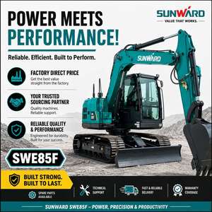 Excavatrice sur chenilles Sunward SWE85F 8 tonnes, moteur Yanmar, économie de carburant de 18 %, triple pompe, forte force de creusement, exportation - Product Image 1