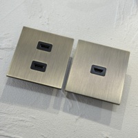 Interrupteur mural rétro 86 vert bronze brossé avec double interrupteur à bascule 146, prise double UK 13A, 172 16A, prise européenne allemande française, USB-C, variateur de lumière pour villa
