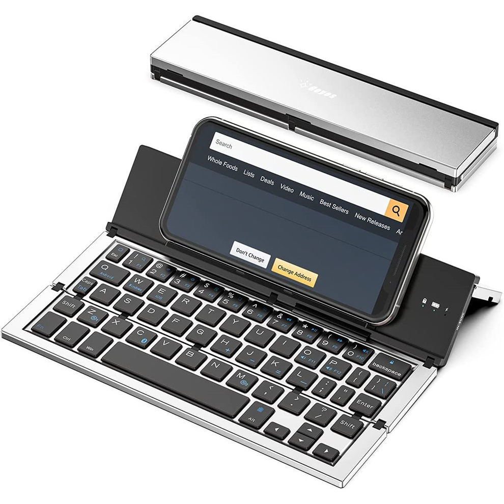 <strong>2026</strong> Folding Mini <strong>Keyboard</strong> Korean Russian Keypad Supported 3 Devices With Stand Rechargeable <strong>Keyboard</strong> for Phone Tablet <strong>Keyboard</strong>