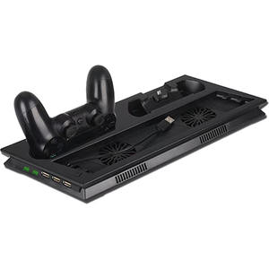 แท่นชาร์จแบบบางเฉียบรุ่นใหม่สำหรับ <span class=keywords><strong>PS4</strong></span> PRO พร้อมพัดลมระบายความร้อนคู่แบบ USB ที่ยึดคอนโทรลเลอร์และแท่นชาร์จ - Product Image 4