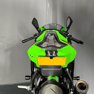 Universal Motor License <b>Plate</b> Holder Black Number <b>Plate</b> Bracket LED Light Rear Replacement Kawasaki Ninja ZX-25R ZX250 ZX-4R ZX4 - Product Image 2