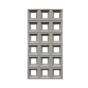 Panneaux muraux artificiels en PU gris au design moderne et durable, grandes dalles imitation briques creuses en polyuréthane pour intérieur et extérieur de villa - Product Image 6