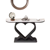 Console Moderne Étroite en Fer Forgé de Luxe Contemporain pour Hôtels, à Placer Contre le Mur du Salon