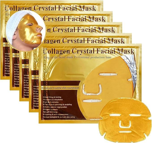 Masque facial en feuille de collagène cristallin doré personnalisé avec logo 2026, hydratant et nourrissant pour le visage et le corps - Product Image 1