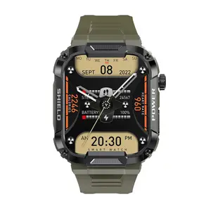 Le donne della salute toccano il grande schermo Fitness impermeabile Logo personalizzato Display 1.85 "Mk66 temperatura corporea Smart Watch per gli uomini