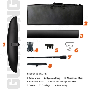 Venta caliente BSC 1060 Hydrofoil 1726sqcm aluminio fibra de carbono ala delantera lámina 60-90cm mástil tabla de surf herramienta accesorio - Product Image 4