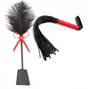 Black Feather Pink Bow Swatter Spanking Paddle y Patch Pareja Erotic Tease Toys SM Juguetes sexuales para parejas - Product Image 6