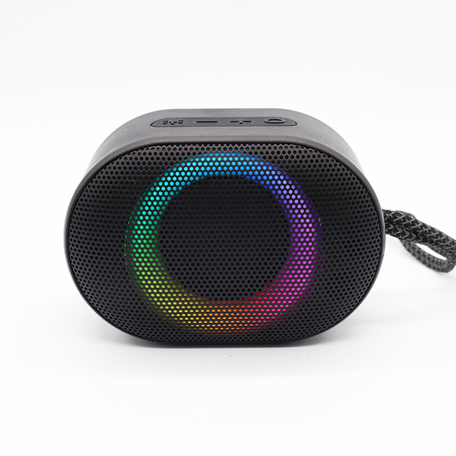 Alibaba Top Seller 5W Mini Portable Waterproof Colorful Wireless Bluetooth Speaker With RGB Light Ring