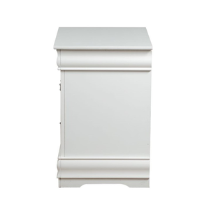 Traditional Modern Classic <b>White</b> Finish 2-Drawers Nightstand Wooden Bedroom Furniture for Apartment & Hotel Use - Product Image 5