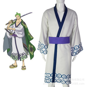 Costume de cosplay Zoro Juro, kimono vert, yukata, tenue d'anime, costume de style japonais pour homme - Product Image 4