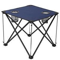 Ensemble table et chaises pliantes en tissu Oxford avec structure en tube de fer, capacité de charge 80 kg, pour le camping