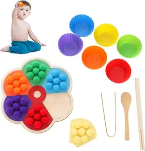 Bằng Gỗ Peg Hội Đồng Quản Trị Hạt Trò Chơi Cầu Vồng Clip Bead Câu Đố Montessori Phân Loại Đồ Chơi Đếm Phù Hợp Với Trò Chơi Cho Trẻ Mới Biết Đi