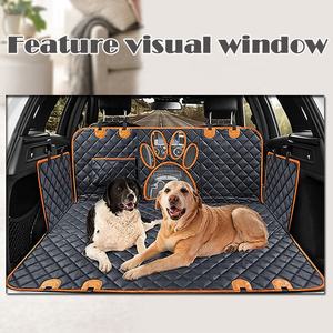 Housse de siège de <span class=keywords><strong>chien</strong></span> étanche aux rayures <span class=keywords><strong>pour</strong></span> siège arrière 360 <span class=keywords><strong>Protection</strong></span> convient à la plupart des camionnettes et camions avec fonction de poche de fenêtre visuelle - Product Image 6