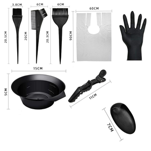 Juego de Tazones para Tinte de Cabello Negro con Logotipo Personalizado al por Mayor para Estilistas, Tazón para Mezclar Tinte con Brocha para Tinte, Salón de Belleza y Barbería - Product Image 1