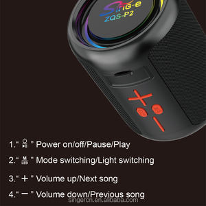 ZQS-P2 Lecteur de musique portable BT Haut-parleur sans fil Mini haut-parleur de sport d'extérieur avec TF FM pour hommes femmes pour fonctions audio - Product Image 4