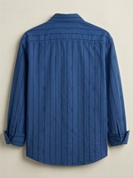 Camisa de Hombre Regular Transpirable con Bordado, Cierre de Botones y Rayas Teñidas con Hilo de Algodón Orgánico Prime Vista Surf Web a Precios Increíbles