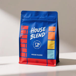 Sacs à café vides en gros, refermables, avec impression personnalisée du logo, fermeture éclair, étanches à l'<span class=keywords><strong>air</strong></span> et à l'humidité, emballage pour café - Product Image 1