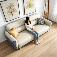 Ensemble de canapés pour salon, canapé moderne en tissu 3 places, canapé de bureau à domicile avec pieds en bois, vente en gros