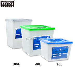 Custom 40 60 100 Liter Parliament President Election Box Clear Plastic Ballot Box For Election