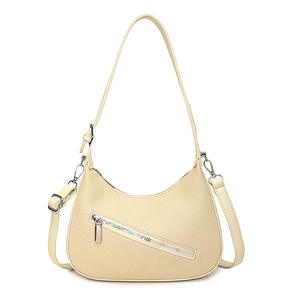 Nouvelle tendance femmes Chic demi-lune Hobo sacs avec poche zippée à l'avant Design de luxe sacs à main sac à main pour dame - Product Image 4
