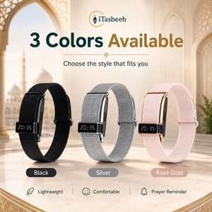 OLED Screen Smart Tasbeeh Band Stainless Steel with Azan Alarm Prayer Time Alerts and Activity Tracker for Ramadan - Product Image 5