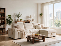 Canapé-lit sectionnel compact avec USB et rangement, canapé-lit convertible pour salon