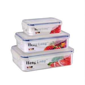 Contenedores de cocina herméticos rectangulares, contenedores de plástico para almacenamiento de alimentos, microondas, 3 en 1 - Product Image 5