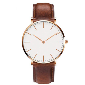 Montre à Quartz pour <span class=keywords><strong>homme</strong></span>, bracelet en cuir, 40mm, minimaliste, nouvelle mode, meilleur <span class=keywords><strong>cadeau</strong></span>, <span class=keywords><strong>2022</strong></span> - Product Image 2