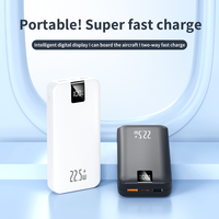 Batterie externe ultra-mince portable 10000 mAh avec double USB et Type-C à charge rapide 22,5 W, certifiée CE, et affichage numérique – Vente en gros