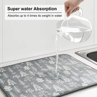 Esun Home Kitchen Tapis de séchage de la vaisselle Produit de nettoyage en microfibre absorbant pour articles ménagers