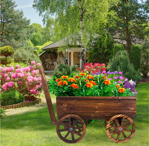 Nouveaux pots à fleurs en <span class=keywords><strong>bois</strong></span> durables et écologiques, style campagnard, taille personnalisable, décoration de jardin d'extérieur pour la culture des fleurs - Product Image 2