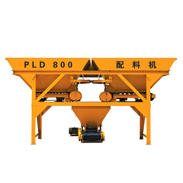 PLD800 High Accuracy PLC Controlled High Strength Steel Plate Concrete Batching Machine with Engine/Motor/Pump