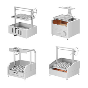 Barbecue portable en acier inoxydable de style argentin Santa Maria, hauteur réglable, volant, démontable, pour extérieur, au charbon de bois, parrilla, camping - Product Image 6