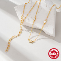 Carline Zircon 925 joyería de moda de plata collares de mujer collares de trébol de cinco hojas collar de cadena de plata
