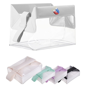 Bolsas de Aseo Transparentes con Cierre Magnético, Aprobadas por la TSA, <span class=keywords><strong>para</strong></span> Viajes, Bolsa de <span class=keywords><strong>Maquillaje</strong></span> Transparente, Estuche Cosmético <span class=keywords><strong>para</strong></span> Mujeres y Hombres - Product Image 1