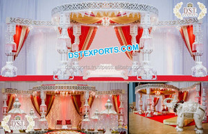 Ftth-harnais de mariage en cristal blanc, Mandap, en Fiber rêveuse, cristal - Product Image 2